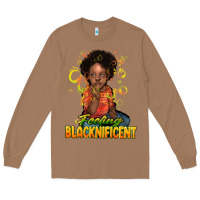 Toasted Coconut feeling blacknificent Long Sleeve Tee - NancyCooperArtShop