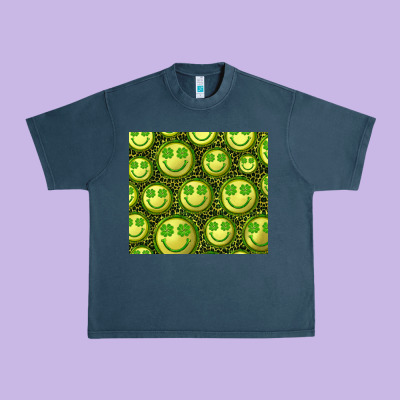 St. Patrick's Day Lucky Face Urban Heavy Tee Designed By Ranaportraitstore