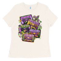Bone mardi gras cassette tapes Ladies Tee - MaliasSmallBusiness