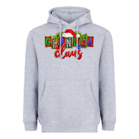 Heather Grey Christmas Grandma Claus Heavyweight Hoodie - FaDigitalArtStudio