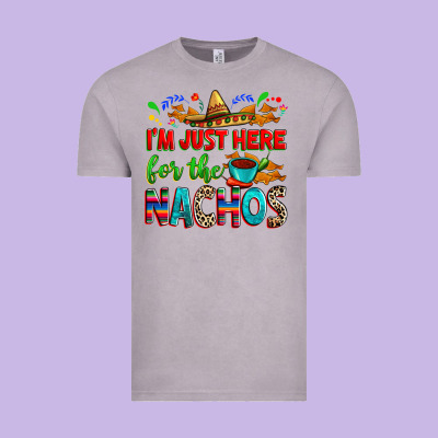 I'm Just Here For The Nachos Vintage Tee Designed By Ranaportraitstore