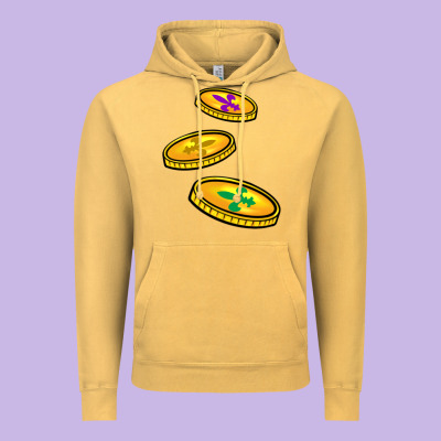 Louisiana Coins Vintage Hoodie Designed By Barkaloodesign