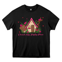 Black church is my happy place Heavy Core Tee - MaliasSmallBusiness