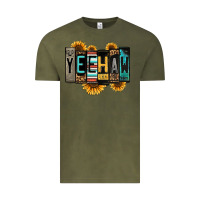 Vintage Olive yeehaw license plate letters Vintage Tee - Jasminsmagicworld