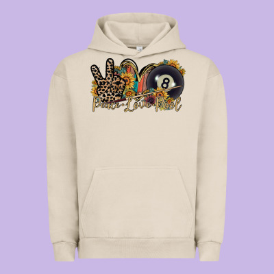 Peace Love Pool Urban Hoodie Designed By Racoondesign