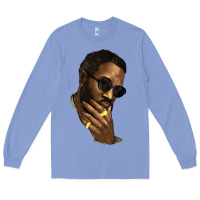 Colony Blue black man Long Sleeve Tee - NancyCooperArtShop