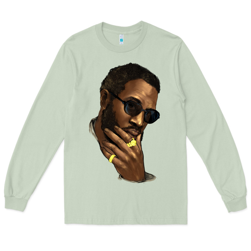 Black Man Long Sleeve Tee by NancyCooperArtShop | Teevron