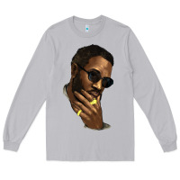 Moon Dust black man Long Sleeve Tee - NancyCooperArtShop