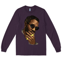Plum black man Long Sleeve Tee - NancyCooperArtShop