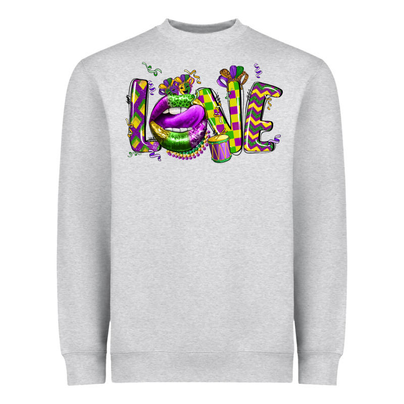 Mardi Gras Love Lips Heavyweight Sweatshirt by CowGirlArtShop | Teevron