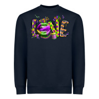 Navy mardi gras love lips Heavyweight Sweatshirt - CowGirlArtShop