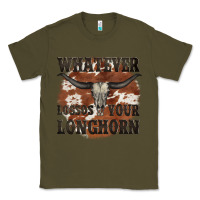 Army Green longhorn bullskull whatever lossos your longhorn Classic Tee - JahusDesignShop
