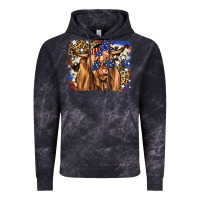 Cloud Black 4th of July Highland Cattle Vintage Hoodie - RanaPortraitStore