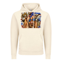 Vintage Artic 4th of July Highland Cattle Vintage Hoodie - RanaPortraitStore
