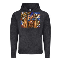 Vintage Black 4th of July Highland Cattle Vintage Hoodie - RanaPortraitStore