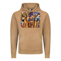 Vintage Camel 4th of July Highland Cattle Vintage Hoodie - RanaPortraitStore
