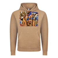 Vintage Coffee 4th of July Highland Cattle Vintage Hoodie - RanaPortraitStore