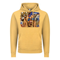 Vintage Mustard 4th of July Highland Cattle Vintage Hoodie - RanaPortraitStore
