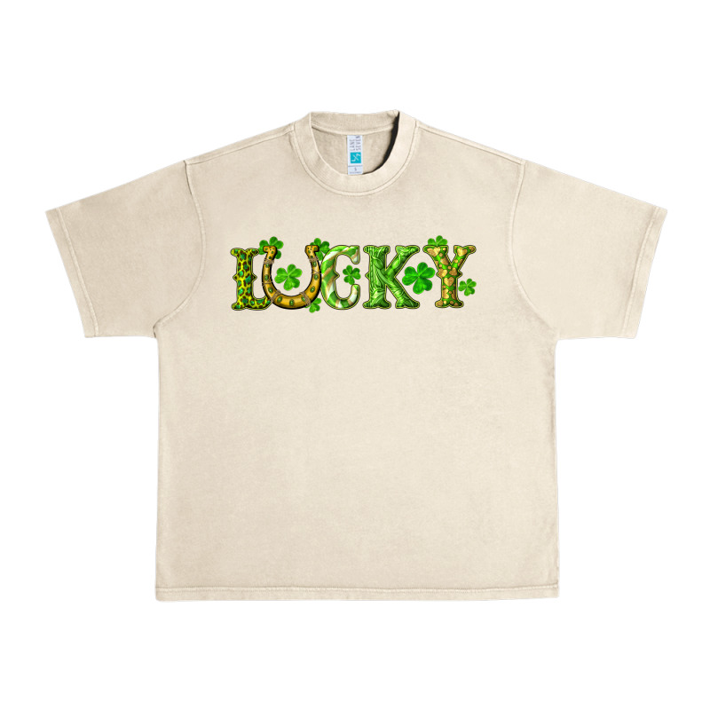 St. Patrick's Day Lucky With Clovers And Horseshoe Urban Heavy Tee by RanaPortraitStore | Teevron