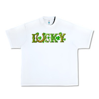 White st. patrick's day lucky with clovers and horseshoe Urban Heavy Tee - RanaPortraitStore