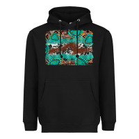 Black cowhide gemstone leather background Heavyweight Hoodie - FaDigitalArtStudio