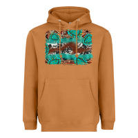 Meerkat cowhide gemstone leather background Heavyweight Hoodie - FaDigitalArtStudio