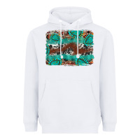 White cowhide gemstone leather background Heavyweight Hoodie - FaDigitalArtStudio