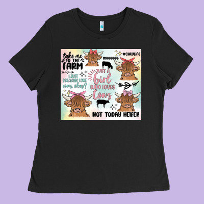 Cow Farm Life Ladies Tee Designed By Maliassmallbusiness