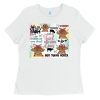 White cow farm life Ladies Tee - MaliasSmallBusiness