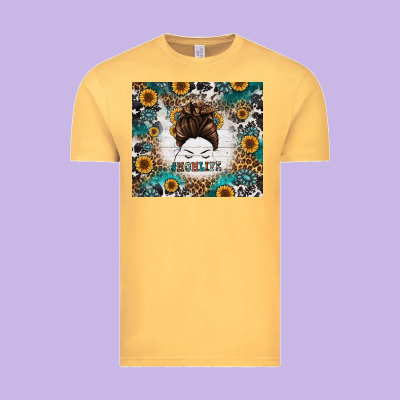 Mom Life Messy Bun Western Vintage Tee Designed By Jasminsmagicworld
