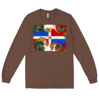 Chestnut Mexican and Puerto Rico Flag Long Sleeve Tee - texasbilliewilder