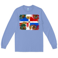 Colony Blue Mexican and Puerto Rico Flag Long Sleeve Tee - texasbilliewilder