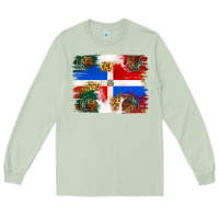 Matcha Mexican and Puerto Rico Flag Long Sleeve Tee - texasbilliewilder