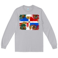 Moon Dust Mexican and Puerto Rico Flag Long Sleeve Tee - texasbilliewilder