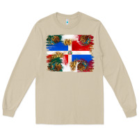 Mushroom Mexican and Puerto Rico Flag Long Sleeve Tee - texasbilliewilder