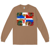 Toasted Coconut Mexican and Puerto Rico Flag Long Sleeve Tee - texasbilliewilder