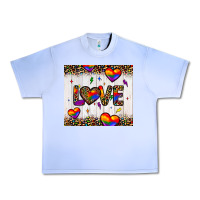 Grape Ice love hearts pride tumbler Urban Heavy Tee - JahusDesignShop