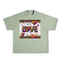 Oil Green love hearts pride tumbler Urban Heavy Tee - JahusDesignShop
