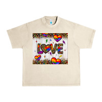 Love Hearts Pride Tumbler Urban Heavy Tee | Teevron