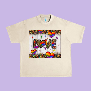 Love Hearts Pride Tumbler Urban Heavy Tee Designed By Jahusdesignshop