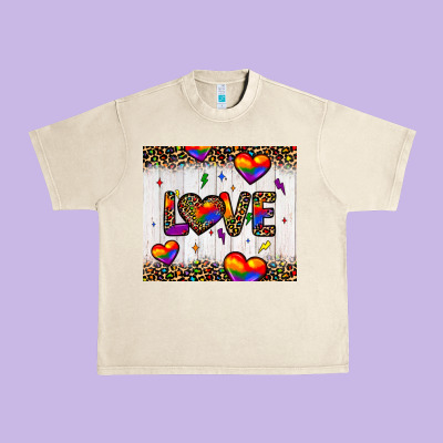 Love Hearts Pride Tumbler Urban Heavy Tee Designed By Jahusdesignshop