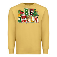 Antique Gold be jolly santa christmas Premium Sweatshirt - FaDigitalArtStudio