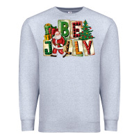Heather Grey be jolly santa christmas Premium Sweatshirt - FaDigitalArtStudio