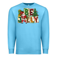 Ocean Blue be jolly santa christmas Premium Sweatshirt - FaDigitalArtStudio