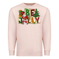 Pale Pink be jolly santa christmas Premium Sweatshirt - FaDigitalArtStudio