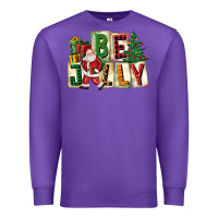 Purple be jolly santa christmas Premium Sweatshirt - FaDigitalArtStudio