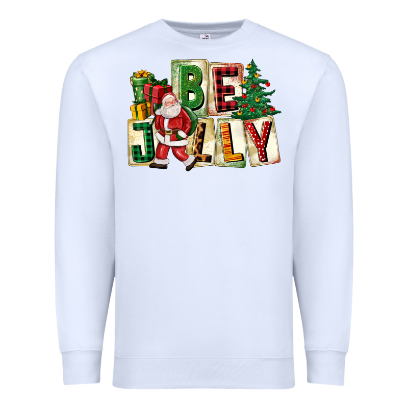 Be Jolly Santa Christmas Premium Sweatshirt by FaDigitalArtStudio | Teevron