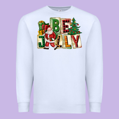 Be Jolly Santa Christmas Premium Sweatshirt Designed By Fadigitalartstudio