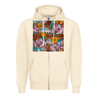 Western Landrace Pig With Sunflowers Seamless Zipper Hoodie | Teevron
