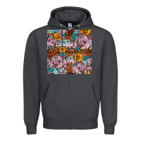 Smoke Western Landrace Pig With Sunflowers Seamless Zipper Hoodie - FaDigitalArtStudio